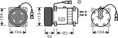 AVA DF K038 - Compressor, air conditioning car-mod.net