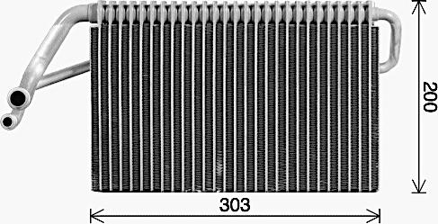 AVA DFV089 - Evaporator, air conditioning car-mod.net