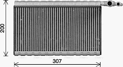 AVA DFV102 - Evaporator, air conditioning car-mod.net