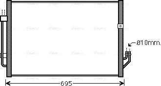 AVA DN 5331 - Condenser, air conditioning car-mod.net