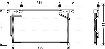 AVA DN5213 - Condenser, air conditioning car-mod.net