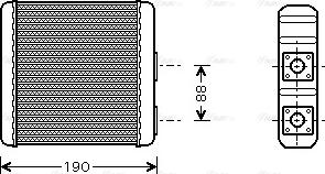 AVA DN 6139 - Heat Exchanger, interior heating car-mod.net