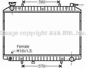 AVA DN 2156 - Radiator, engine cooling car-mod.net