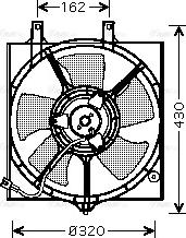 AVA DN 7522 - Fan, radiator car-mod.net