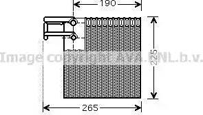 AVA DN V257 - Evaporator, air conditioning car-mod.net