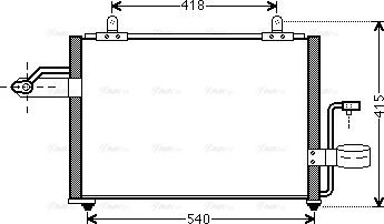 AVA DW 5084 - Condenser, air conditioning car-mod.net