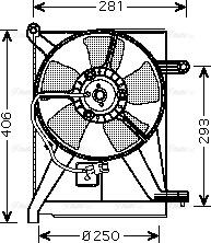 AVA DW 7510 - Fan, radiator car-mod.net