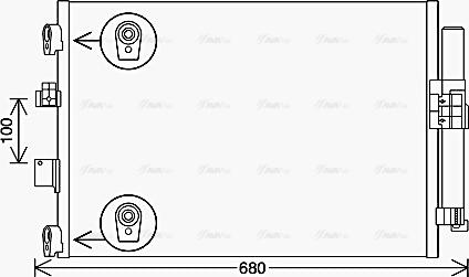 AVA FD5654D - Condenser, air conditioning car-mod.net