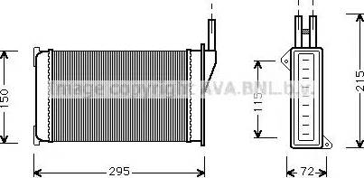 AVA FD 6095 - Heat Exchanger, interior heating car-mod.net
