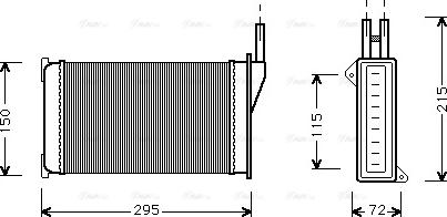 AVA FD 6098 - Heat Exchanger, interior heating car-mod.net