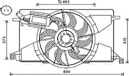 AVA FD7565 - Fan, radiator car-mod.net