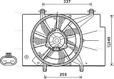 AVA FD7582 - Fan, radiator car-mod.net