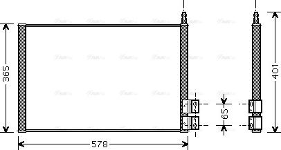 AVA FDA5328 - Condenser, air conditioning car-mod.net