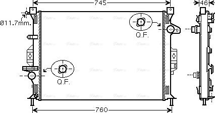 AVA FDA2421 - Radiator, engine cooling car-mod.net