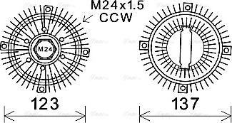 AVA FDC449 - Clutch, radiator fan car-mod.net