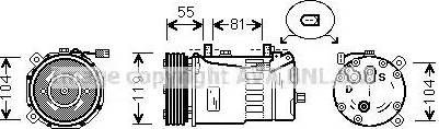 AVA FDK321 - Compressor, air conditioning car-mod.net