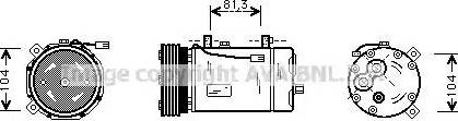 AVA FDK267 - Compressor, air conditioning car-mod.net