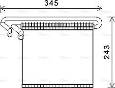 AVA FDV491 - Evaporator, air conditioning car-mod.net