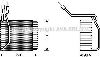 AVA FD V110 - Evaporator, air conditioning car-mod.net