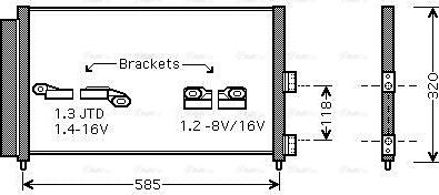 AVA FT5289D - Condenser, air conditioning car-mod.net