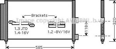 AVA FT5289 - Condenser, air conditioning car-mod.net