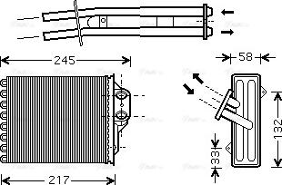 AVA FT 6304 - Heat Exchanger, interior heating car-mod.net