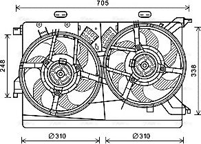 AVA FT7608 - Fan, radiator car-mod.net