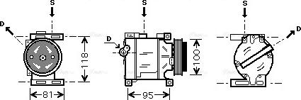 AVA FTAK090 - Compressor, air conditioning car-mod.net
