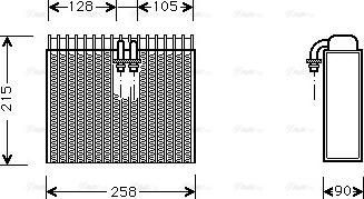 AVA FT V071 - Evaporator, air conditioning car-mod.net