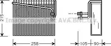 AVA FT V072 - Evaporator, air conditioning car-mod.net