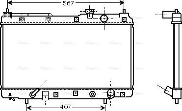 AVA HD2104 - Radiator, engine cooling car-mod.net