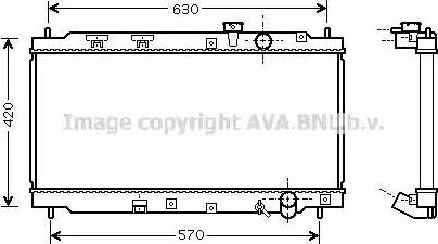 AVA HD 2180 - Radiator, engine cooling car-mod.net