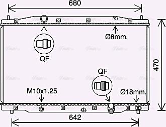 AVA HD2315 - Radiator, engine cooling car-mod.net