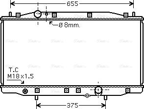 AVA HD2218 - Radiator, engine cooling car-mod.net