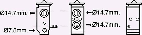 AVA HY1579 - Expansion Valve, air conditioning car-mod.net