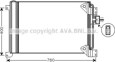 AVA IV5081 - Condenser, air conditioning car-mod.net