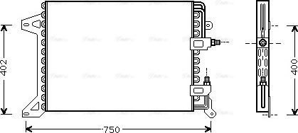 AVA IV5034 - Condenser, air conditioning car-mod.net