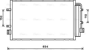 AVA IV5127D - Condenser, air conditioning car-mod.net