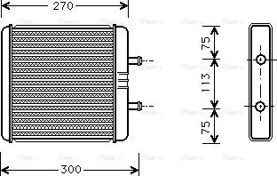 AVA IV 6048 - Heat Exchanger, interior heating car-mod.net