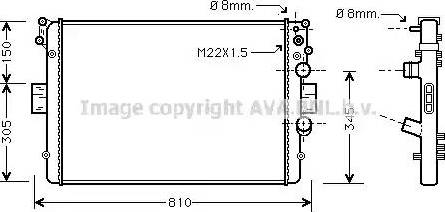 AVA IV 2041 - Radiator, engine cooling car-mod.net