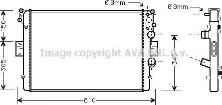 AVA IV 2049 - Radiator, engine cooling car-mod.net