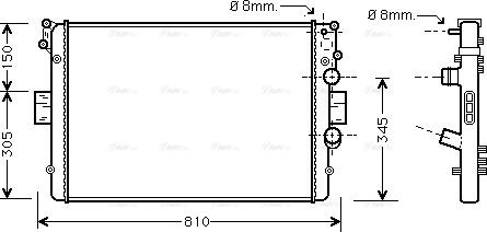 AVA IV 2042 - Radiator, engine cooling car-mod.net