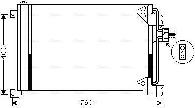 AVA IVA5081D - Condenser, air conditioning car-mod.net
