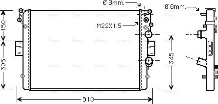 AVA IVA2041 - Radiator, engine cooling car-mod.net