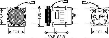 AVA IVAK093 - Compressor, air conditioning car-mod.net