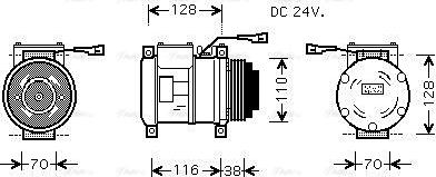 AVA IVAK072 - Compressor, air conditioning car-mod.net