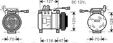 AVA IVAK077 - Compressor, air conditioning car-mod.net