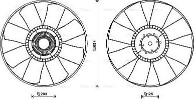 AVA IVF124 - Clutch, radiator fan car-mod.net