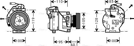 AVA IV K064 - Compressor, air conditioning car-mod.net