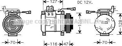 AVA IVK077 - Compressor, air conditioning car-mod.net